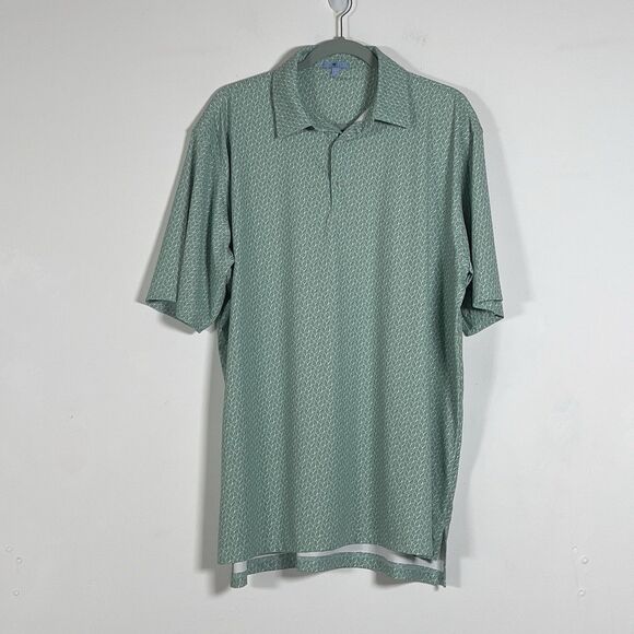 GenTeal Golf Polo Shirt Mens Sz XL Green Pine Print Short Sleeve Duck Logo - Picture 1 of 10